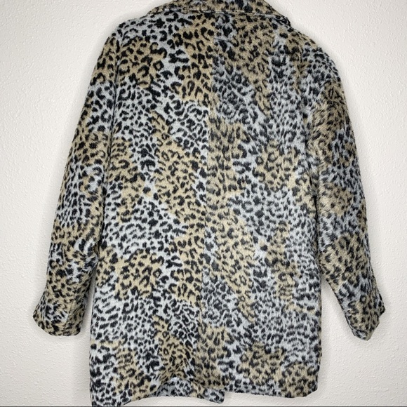 TOPSHOP Leopard Fur Coat - Picture 3 of 8